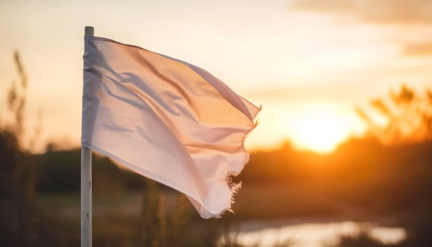 Waving flag on dry land symbolizes patriotism and freedom generated by AI photo