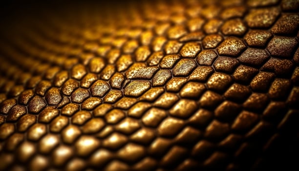 Wildlife luxury Crocodile leather textured effect in gold colored fashion design generated by AI photo