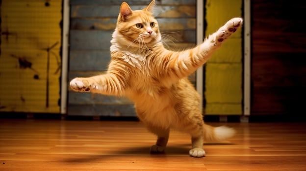 Dancing Cat aesthetic photo
