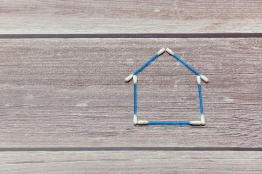 Buy house, concept of savings in dollars photo
