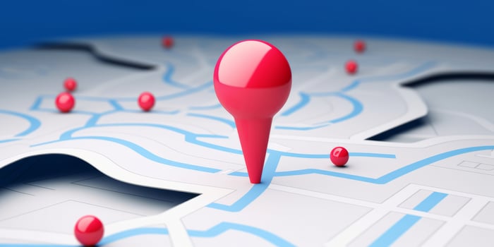 Pin GPS location symbol icon sign maps. Place Business location. route graphic road mark destination, photo