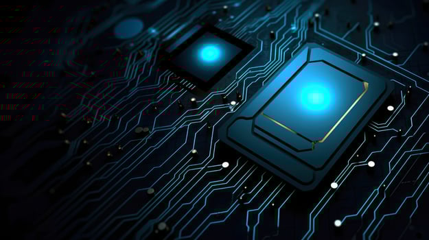 Close-up of circuit board. Electronic computer hardware technology. Motherboard digital chip. blurred concept, illustration photo