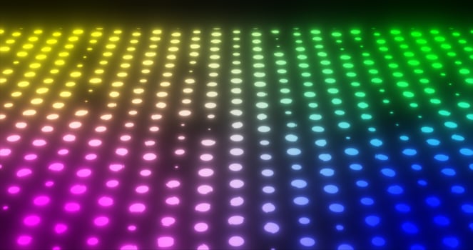 Abstract background of colorful flashing dots photo