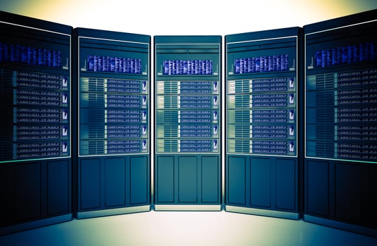Hosting Servers Room Concept photo