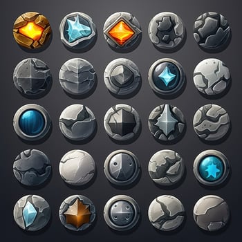 element rock stone button photo