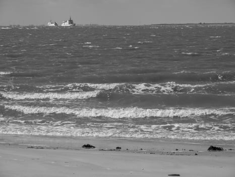 spiekeroog island in the north sea photo
