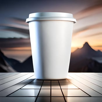 Coffee cup mock up photo