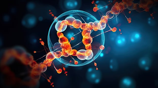 Human cell biology DNA molecular structure. . photo