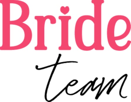 Bride Team Blush Pink Sign Calligraphy photo