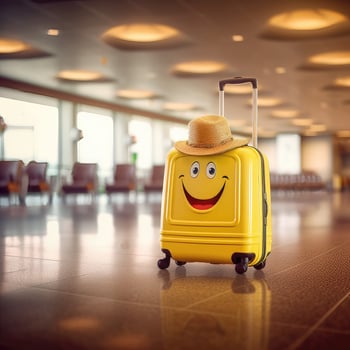 Smiling suitcase - photo