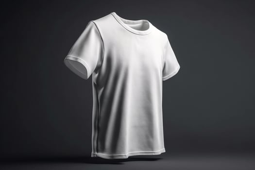 All-Purpose Attire, 3D Empty White T-Shirt Mockup for Any Occasion,3d render photo