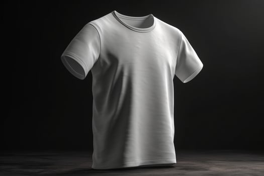 Simple and Elegant, 3D Empty White T-Shirt Mockup with Subtle Texture,3d render photo