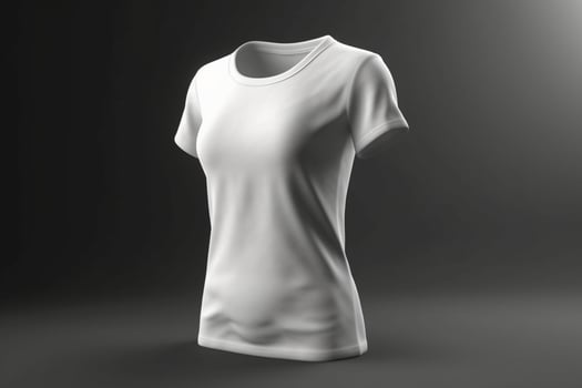 Simple and Elegant, 3D Empty White T-Shirt Mockup with Subtle Texture,3d render photo