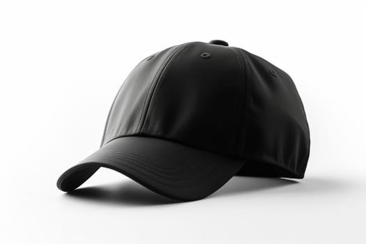 Classic Appeal, Realistic Black Cap Mockup with White Background photo