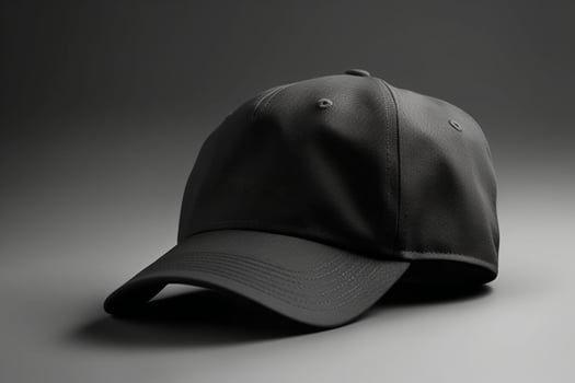 Classic Appeal, Realistic Black Cap Mockup with White Background photo