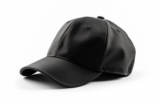 Versatile Vision, Empty Black Cap Mockup on White Background photo