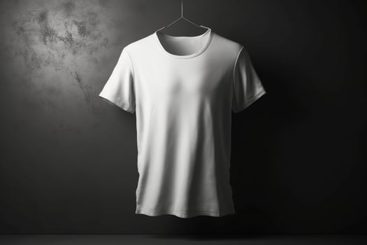 Modern and Sleek, 3D Empty White T-Shirt Mockup with Sharp Lines,3d render photo
