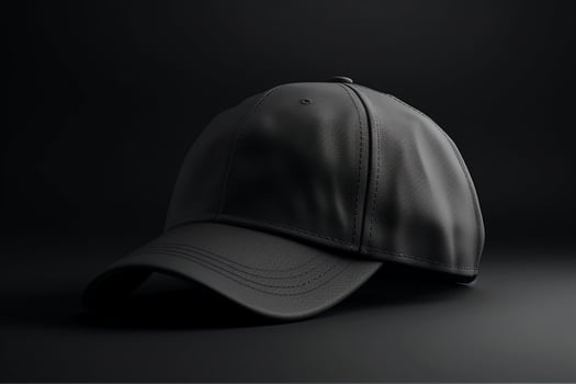 Pure and Clean, Realistic Black Cap Mockup with White Background photo