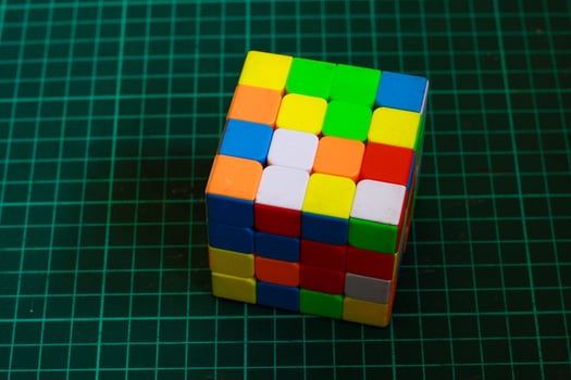 colorful children's toys rubik's cube photo