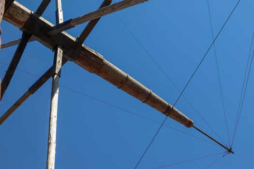Detail to the windmill blades in Ankara Turkey photo