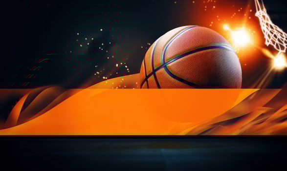 Basketball Advertising Background, Basketball Tournament Competition For Social Media Post. photo