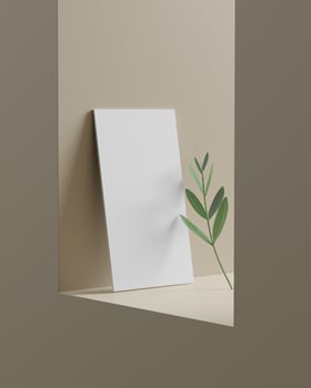 Group of minimal business card mockup in window photo