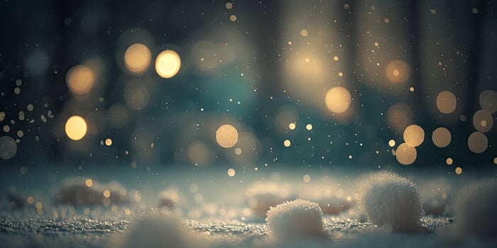 snow winter bokeh texture, geneerative AI photo