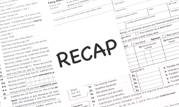 word on paper sheet RECAP photo