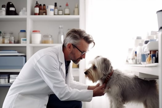 veterinarians treat sick dogs photo
