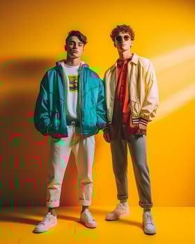 two male fashion models photo