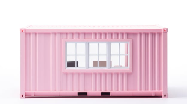 Mobile office buildings or container site office for construction site. Shipping container. Portable house and office cabins, illustration photo