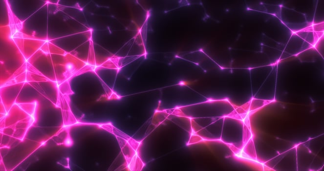 Abstract purple plexus lines triangles energy magical background photo