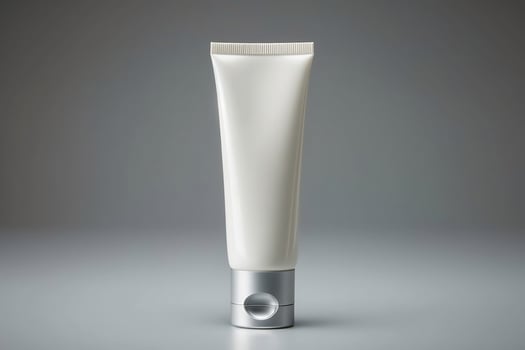 Mock-up tube of white cream insulated. photo