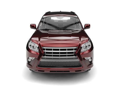 Pearlescent painted red modern SUV photo