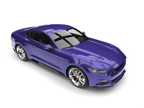 Super purple modern muscle car photo