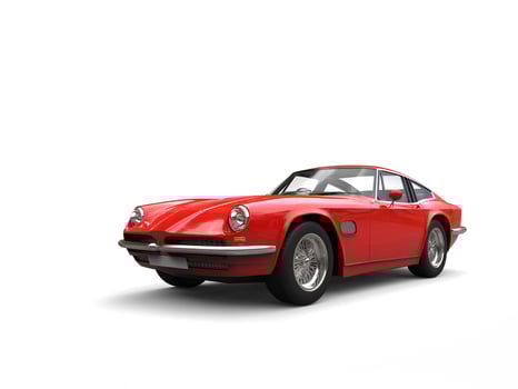 Vintage red fast car photo