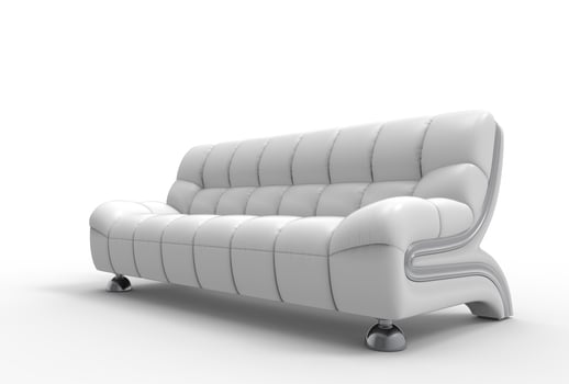 White Leather Sofa photo