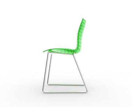 Plastic Green Chair Side View photo