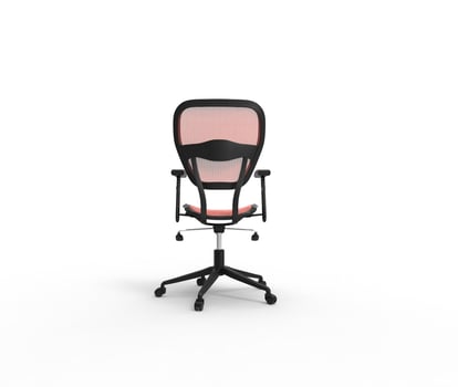 Red Office Chair Back View photo