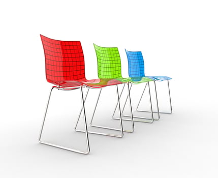 Cool Colorful Plastic Chairs photo