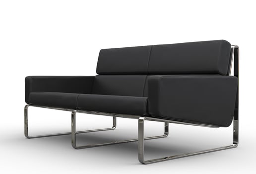 Black Sofa Side View photo