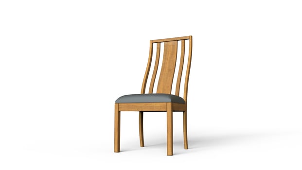 Wooden Chair - isolated on white background photo