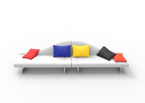 White Sofa Top View photo