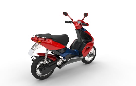 Red Scooter Back Side photo