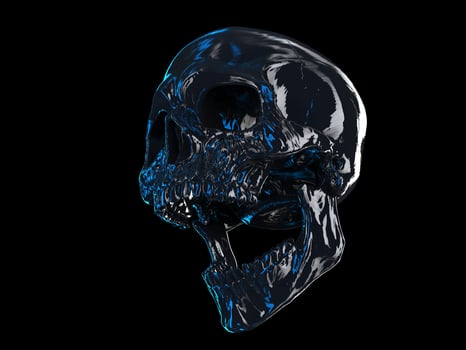 Screaming skull of death photo