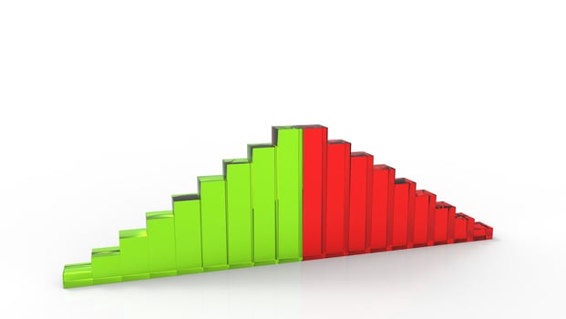 Bars and charts - Red and Green photo