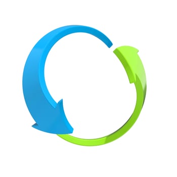 Recycle arrows symbol photo