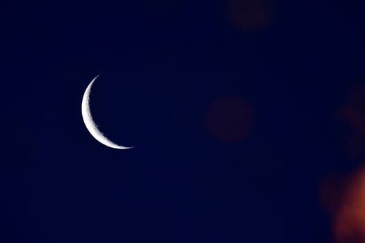 Moon in the sky, Patagonia, Argentina photo