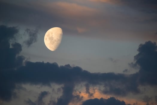 Moonrise , Full moon in the sky, Patagonia, Argentina photo