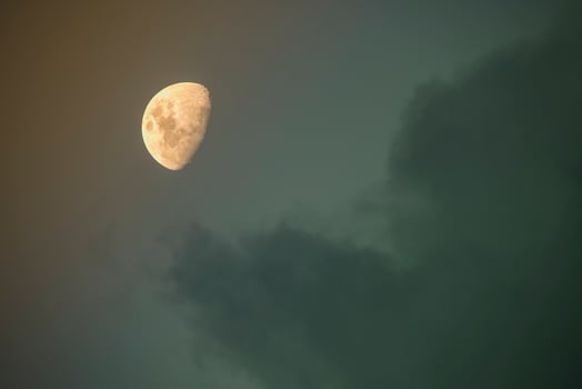 Moonrise , Full moon in the sky, Patagonia, Argentina photo